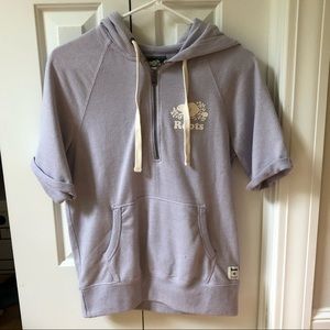Roots Violet Short Sleeve Quarter-Zip Sweatshirt